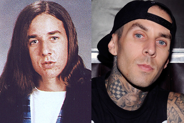 Travis Barker As A Senior At California S Fontana High School In 1993 And Travis Barker In 2011 Travis barker is turning the american music awards into a family affair! snakkle com