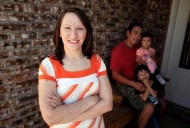 Jessica McClure, no longer Baby Jessica, at home with her husband and two children