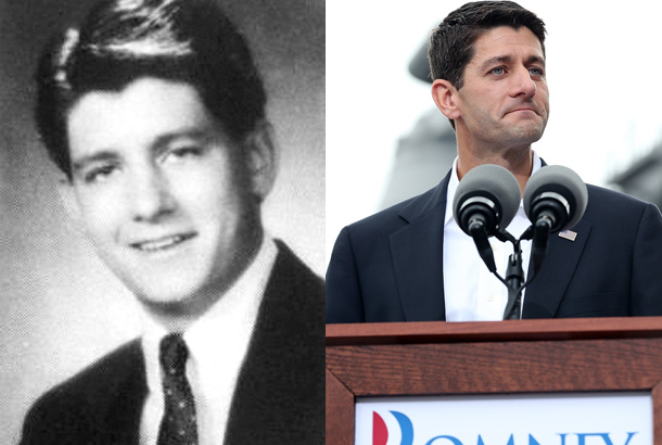 paul ryan yearbook high school young 1988 campaign 2012 photo split