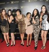 Khloe Kardasian, Kylie Jenner, Kris Jenner, Kourtney Kardashian, Kim Kardashian, and Kendall Jenner attend the Kardashian Kollection Launch Party at The Colony on August 17, 2011 in Hollywood, California. red carpet photo