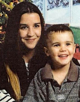 Justin Bieber toddler Mom photo baby before famous