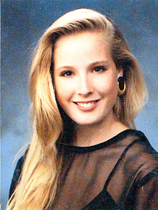 Heather Renée Sweet Dita Von Teese blonde high school yearbook photo