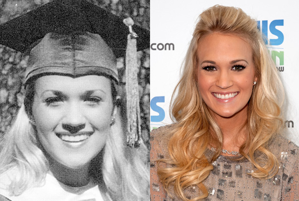 carrie underwood yearbook senior year salutorian graduation young 2001 photo red carpet 2012