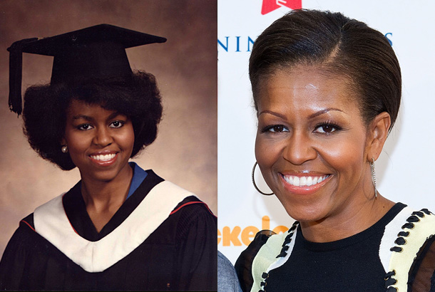 michelle obama young yearbook senior graduation 1981 photo red carpet 2012