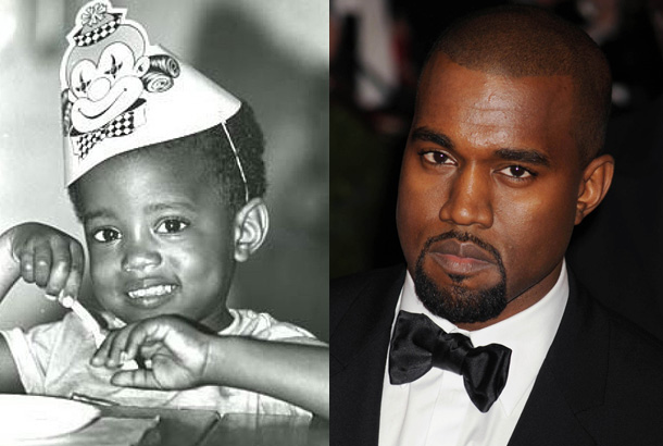 kanye west baby yearbook photo red carpet 2012