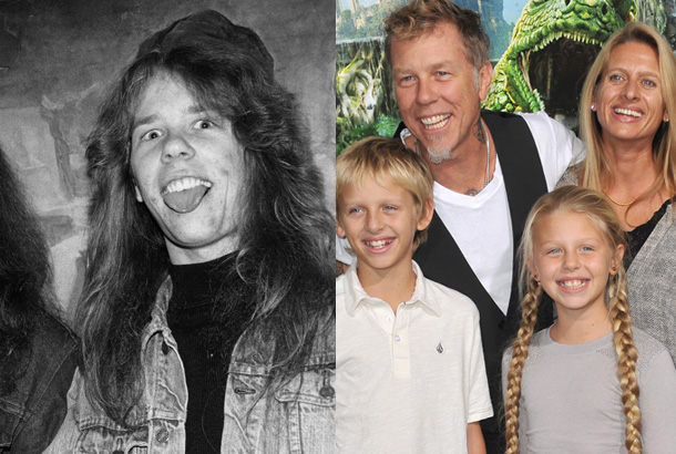 James Hetfield of Metallica in the 1980s and Now