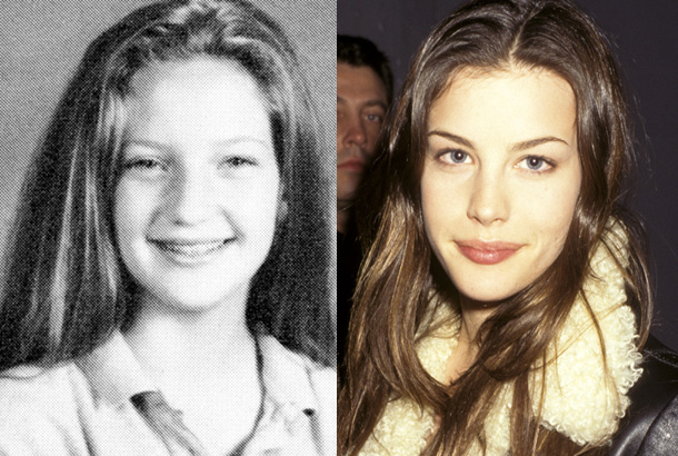 Kate Hudson in 1993 and Liv Tyler in 1994 at Crossroads School, Santa Monica, CA