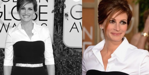 Classic beauty Julia Roberts gets it wrong in the style department this time.